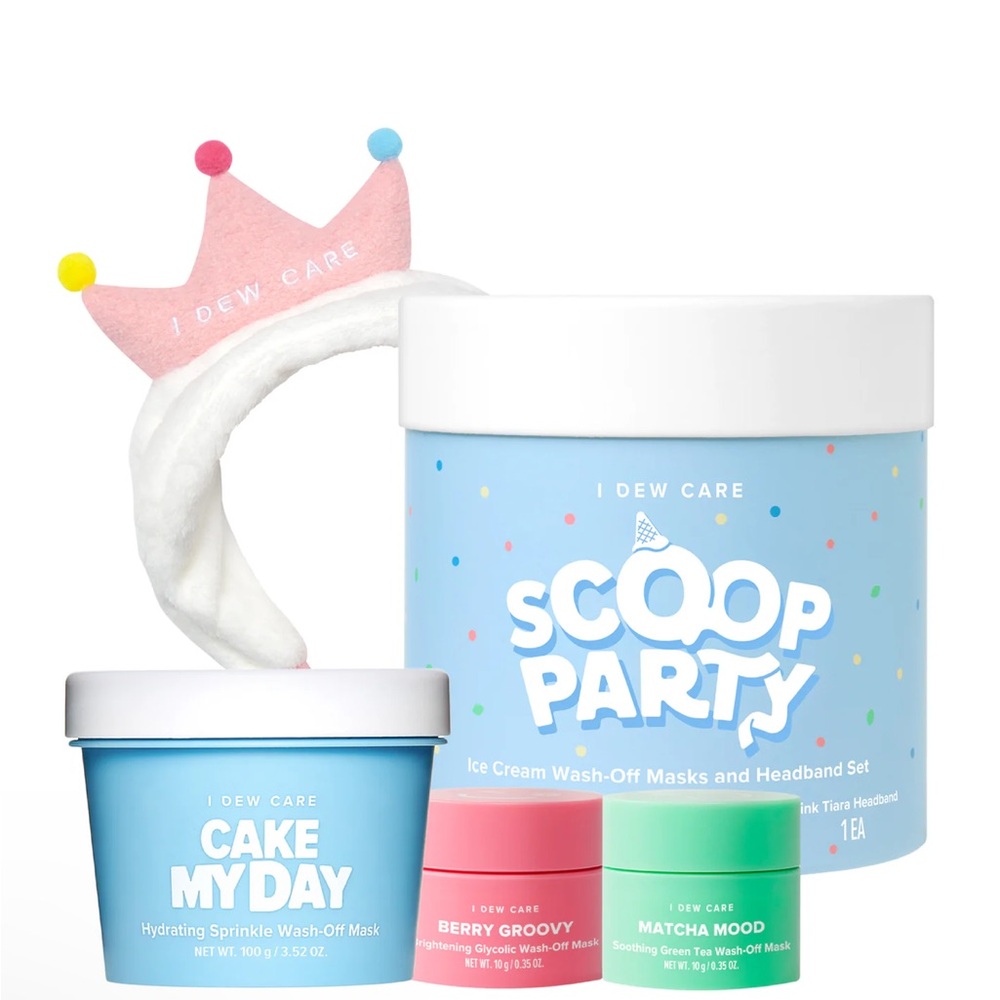 I Dew Care Scoop Party Ice Cream Wash-Off Mask Set